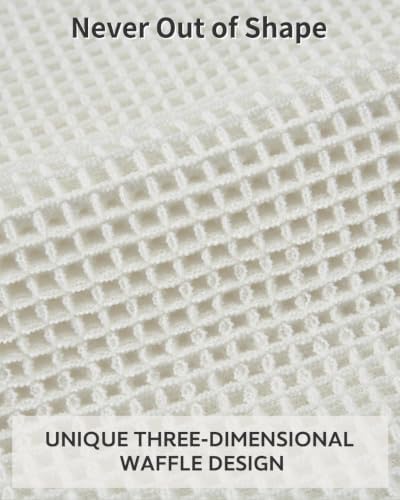 tchdio Waffle Bath Mat-Runner Rug, Super Absorbent Non Slip Bath Mats for Bathroom Machine Washable Long Rugs with Tassels, Bath Rugs for Bathroom Floor Beside Tub, 2' x 6'(24" x 72"), White