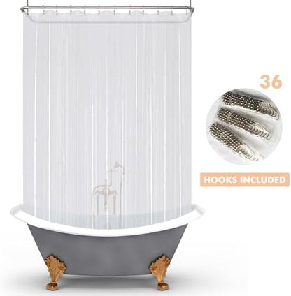 Mrs Awesome 180x60 Extra Wide Size Shower Curtain Liner Clear