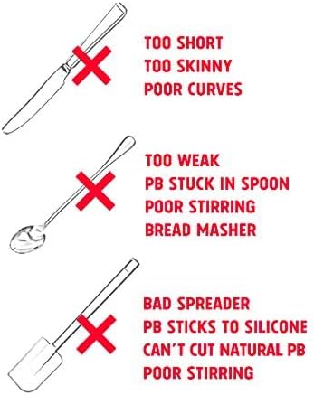 PB-JIFE! The Ultimate PB knife. Stir, scrape, and clean the BIG Jars (Red, 3)