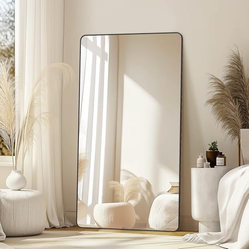 Delma Bathroom Vanity Mirror, Black Framed Mirror for Over Sink, 55x30