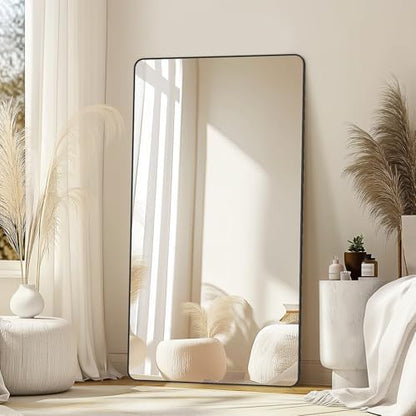 Delma Bathroom Vanity Mirror, Black Framed Mirror for Over Sink, 55x30