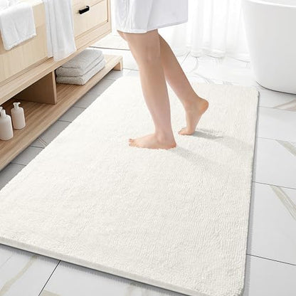 OLANLY Large Bathroom Rugs 59x35, Extra Soft Absorbent Chenille Bath Rugs