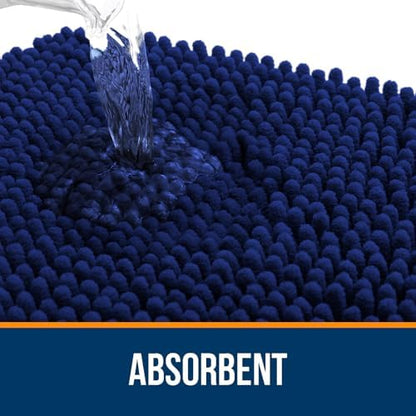 OLANLY Bathroom Runner Rugs 40x24, Extra Soft Absorbent Chenille Bath Rugs