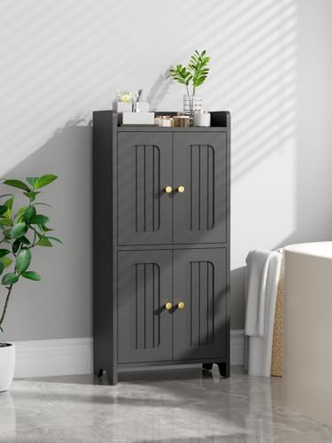 BEWISHOME Small Floor Cabinet,Toilet Paper Storage,Bathroom Storage Cabinet