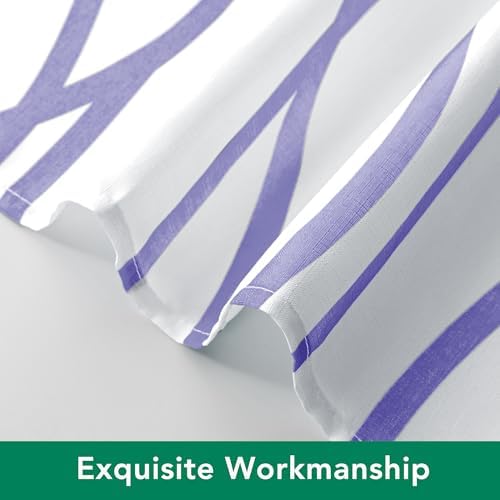 Fabric Modern Shower Curtain-Lavender & White Shower Curtains for Bathroom