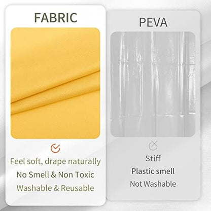 ALYVIA SPRING Waterproof Fabric Shower Curtain or Liner Yellow, 72x72