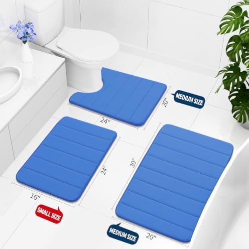 Buganda Memory Foam Bath Mat 47 x 17, Ultra Soft Absorbent Bathroom Rugs