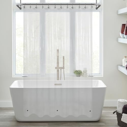 Mrs Awesome Clear Shower Curtain Liner Medium Weight Standard Size