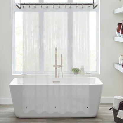 Mrs Awesome Clear Shower Curtain Liner Medium Weight Standard Size