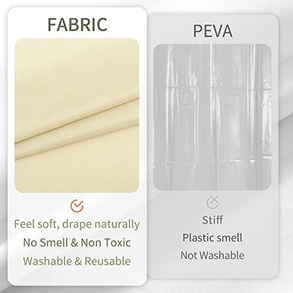 ALYVIA SPRING Stall Waterproof Fabric Shower Curtain or Liner Cream, 36x72