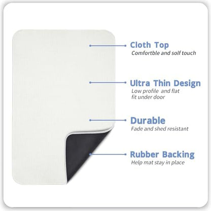 Bath Mat,Ultra Thin Bathroom Rugs,Rubber Bath Mats for Bathroom,No Slip Bath Rugs,Quick Dry,Machine Washable,Low Pile,Absorbent,Shower Outside,Sink,Home Decor Accessories.Cream,1'8"x2'8"(20x32inch)