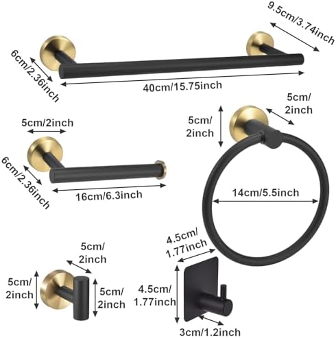 7 Pcs Bathroom Accessories Set, Towel Racks for Bathroom