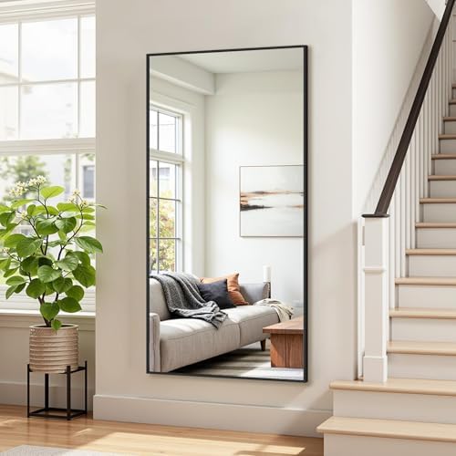 Bathroom Mirror 55" x 30", Large Rectangle Wall Mirror, Black