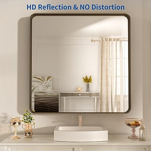 WEER Bronze Bathroom Vanity Mirror 36X30 Inch