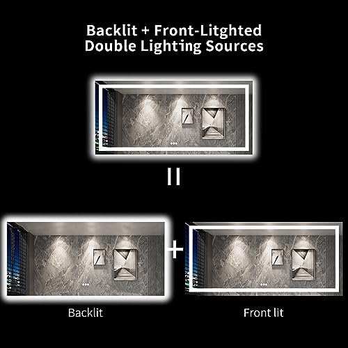 LOAAO 84"X40" LED Bathroom Mirror with Lights, UL Listed