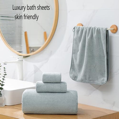 YTYC 39x78 Bath Sheets Set,Towels for Bathroom,Grey,6-Pieces