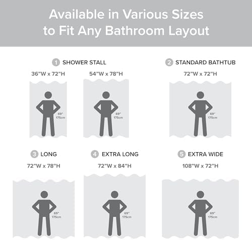 Madison Park Arbor Waffle Long Shower Curtain for Bathroom, 72 x 78, White