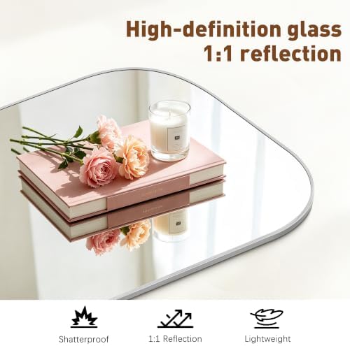 YIROMAN Bathroom Mirrors for Over Sink,18"x30" Silver Vanity Mirror
