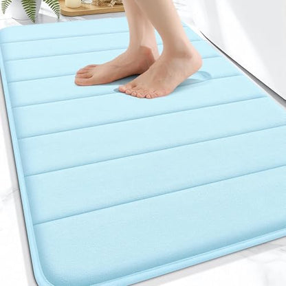 OLANLY Memory Foam Bath Mat 34x21, Super Soft and Absorbent Bathroom Rugs