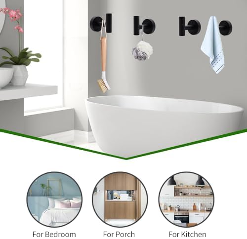10pcs Matte Black Retractable Bathroom Hardware Set,