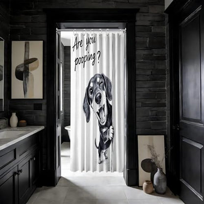 Small Stall Shower Curtain Rv Cute Dog, 48 x 72 Inchs