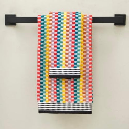 SKL Home Mid-Century Bath Towel Set-4pc, Premium 100% Cotton, Multi
