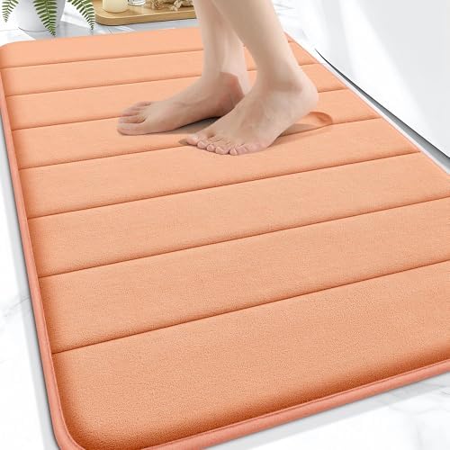 OLANLY Memory Foam Bath Mat 32x20, Super Soft and Absorbent Bathroom Rugs