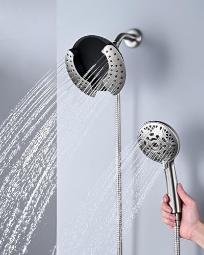 INAVAMZ 2 in 1 Shower Head with Handheld Combo High Pressure Nickel 2.5 GPM