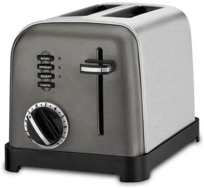 Cuisinart CPT-160BKS 2-Slice Metal Classic Toaster, Stainless Steel/Black