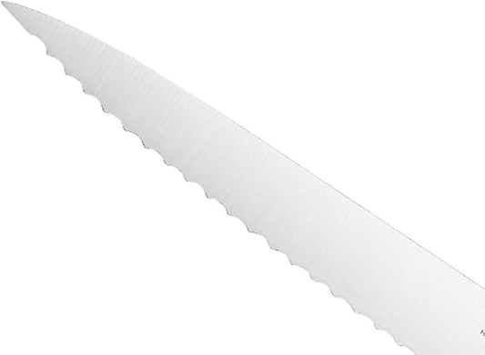 Mercer Culinary M23408 Millennia Black Handle, 8-Inch Wavy Edge, Utility Knife