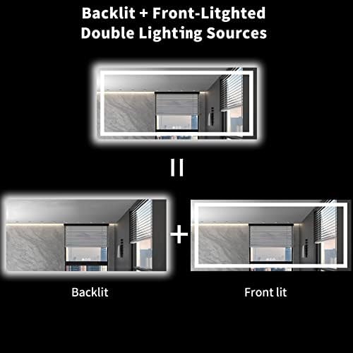 LOAAO 72"X32" LED Bathroom Mirror with Lights, UL Listed