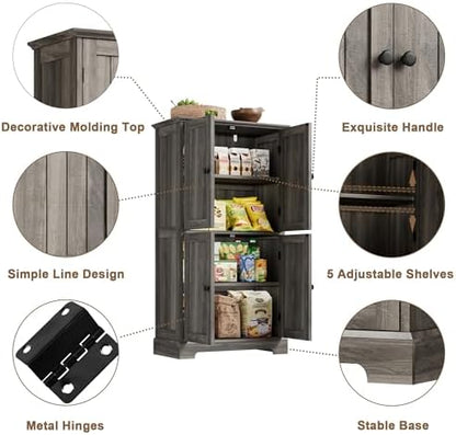 ChooChoo Bathroom Floor Cabinet with Adjustable Shelves