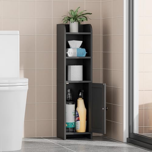 Homhedy Small Bathroom Storage Cabinet, Narrow Toilet Paper Cabinet