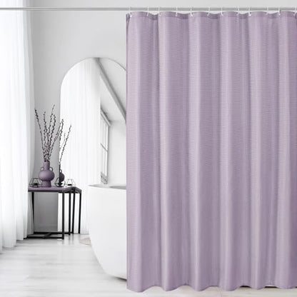Gibelle Long Lavender Fabric Shower Curtain, 72 x 78