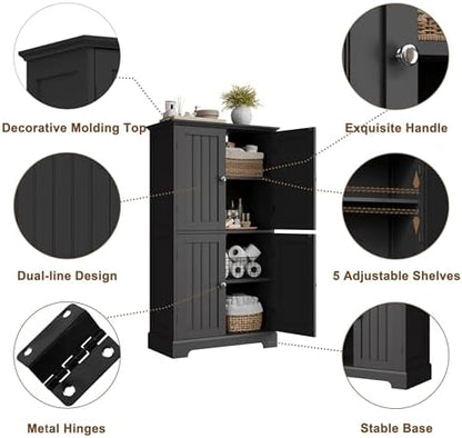 ChooChoo Bathroom Floor Cabinet with Adjustable Shelves