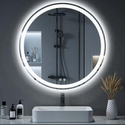 NEWBULIG 36'' Round LED Bathroom Mirror with Lights, Circle Vanity Mirror
