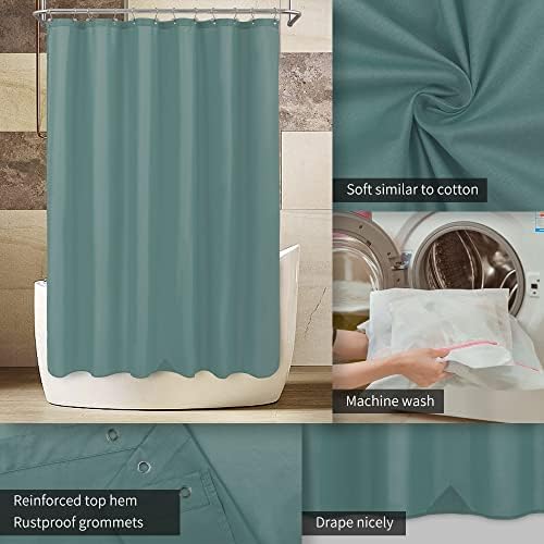 ALYVIA SPRING Stall Waterproof Fabric Shower Curtain or Liner Teal, 36x72