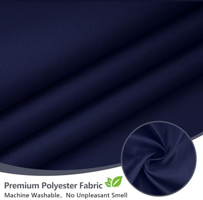 Seenus Navy Blue Fabric Shower Curtain Liner with 3 Large Magnets, 72 x 84 inch Extra Long Waterproof Cloth Shower Liner, Bathroom Dark Blue Tall Shower Curtain Machine Washable