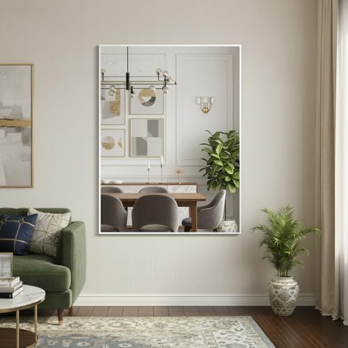 FICTOR Bathroom Vanity Mirror for Over Sink, 30" x 40", Silver