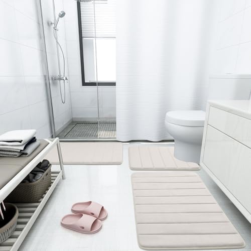 Buganda Memory Foam Bath Mat 40 x 32, Ultra Soft Absorbent Bathroom Rugs
