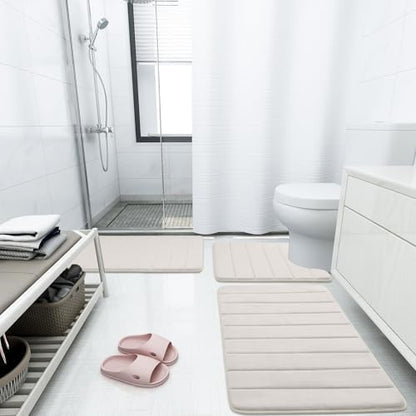 Buganda Memory Foam Bath Mat 40 x 32, Ultra Soft Absorbent Bathroom Rugs