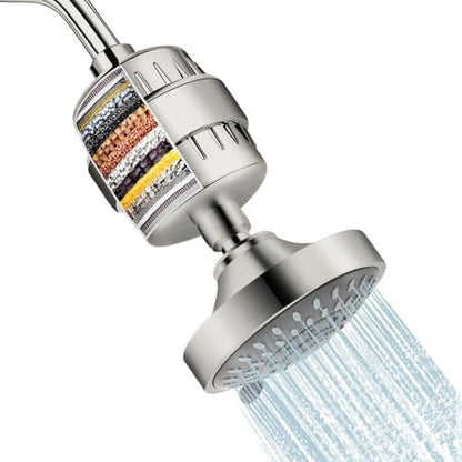 FEELSO Shower Head with Shower Filter, Filtered Shower Head for Hard Water