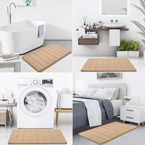 Buganda Memory Foam Bath Mat 47 x 20, Ultra Soft Absorbent Bathroom Rugs