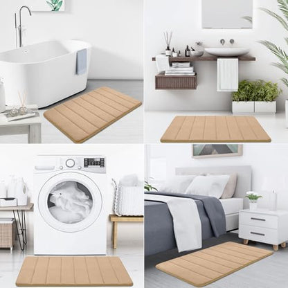 Buganda Memory Foam Bath Mat 47 x 17, Ultra Soft Absorbent Bathroom Rugs