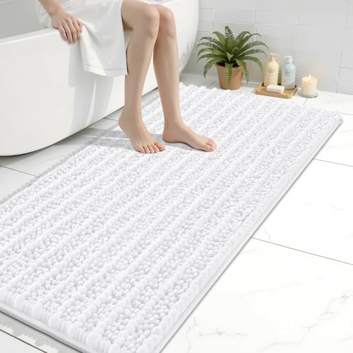 Arotive Bathroom Rugs Mat 50x30, Soft Absorbent Chenille Shaggy Bath Mat