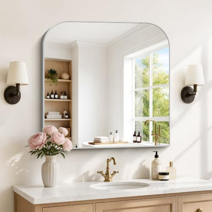 YIROMAN Bathroom Mirrors for Over Sink,36"x36" Silver Vanity Mirror