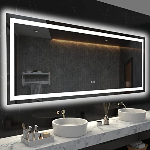 LOAAO 72"X36" LED Bathroom Mirror with Lights, UL Listed