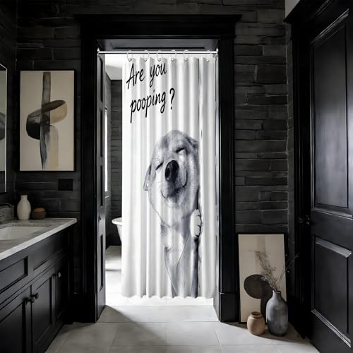 Small Stall Shower Curtain Rv Dog Shiba Inu, 36 x 72 Inchs
