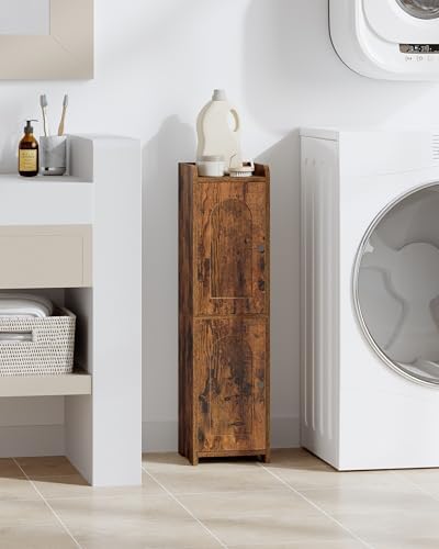 Hzuaneri Bathroom Storage Cabinet, Small Corner Floor Cabinet with 2 Doors