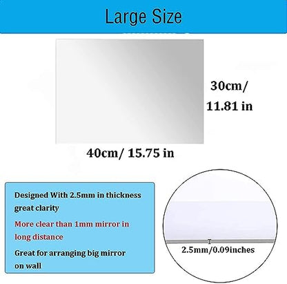 16" x 12" x 4Pcs Acrylic Mirror Sheets, Decorative Wall Mirrors